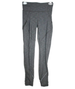 Lululemon Gray Space Dye Leggings Cinched Ankle Side Zip Pockets Size 4 - £17.03 GBP