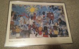 VTG Charles Williams Young Audiences Inc Poster Print 1988 Signed 1989 Framed - £78.21 GBP