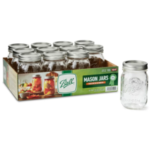 Ball Regular Mouth 16oz Pint Mason Jars with Lids &amp; Bands, 12 Count - £39.43 GBP