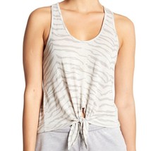 Alternative grey tiger stripe print tie front racerback tank top medium ... - £11.78 GBP