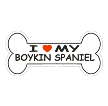 12&quot; love my boykin spaniel dog bone bumper sticker decal usa made - $29.99