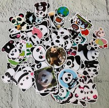 100 Pieces Panda Stickers Vinyl Panda Decals Party Supplies Waterproof - £11.13 GBP