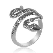 Hot Sale  Snake Ring  Adjustable Opening Zinc Alloy Black Animal Anillos Fashion - £9.59 GBP