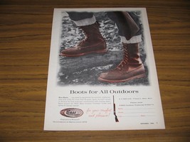 1962 Print Ad Bass Sportsman Outdoor Boots Made in Wilton,Maine - $9.88