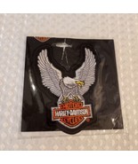 NEW Harley-Davidson Embroidered Silver Eagle Patch Bar Shield Wings Up 2... - £7.84 GBP