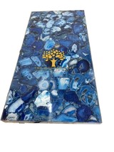 Blue Agate Table | Blue Agate Kitchen Top | Blue Agate Slab | Home Decor Table - £3,917.02 GBP