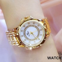 Tches dress gold watch women crystal diamond watches stainless steel silver clock women thumb200