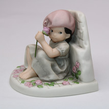 NBM BAHNER STUDIOS AG &quot;I HAVE ONLY ONE WISH&quot; 1998 GIRL FIGURINE w/Flower... - $14.38 CAD