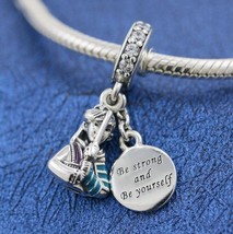 925 Sterling Silver Multicolor Disney Mulan Dangle Charm Bead - £13.27 GBP