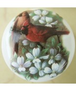 Ceramic Cabinet Knobs w/ Cardinal Pair BIRD domestic - £3.48 GBP