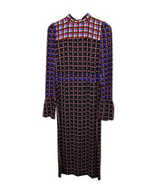 Marni Grid-Print Midi Dress In Viscose Women Multicolor Size 38 - $182.40