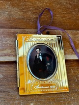 White House Thin Etched Goldtone Metal Faux Book w Abraham Lincoln Porcelain Cam - £8.88 GBP