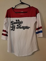 New Harley Quinn Suicide Squad Shirt Daddy&#39;s Little Monster Costume Size... - $9.75