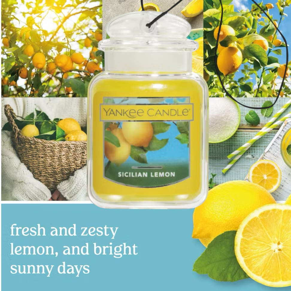Yankee Candle Car Jar Air Freshener, Sicilian Lemon, 5 Count - $19.95 Yankee Candle Car Jar Air Freshener, Sicilian Lemon, 5 Count - $19.95