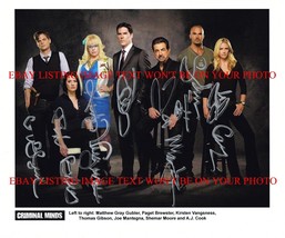 Criminal Minds Cast Autographed 8x10 Rp Photo By 7 Aj Cook Gubler Shemar Moore + - £15.65 GBP