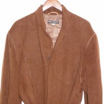 Mario Valentino Jacket Size 52 Vintage Large Alpaca Trench Brown Maade i... - $247.45