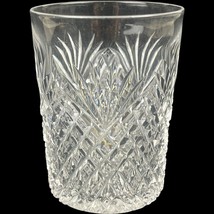 Antique ABC Cut Glass Tumbler Criss-Cross Diamond Fan Pattern Unmarked 4... - $14.00