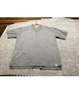 Perry Ellis Portfolio Gray Short Sleeve 3 button T-shirt Mens XL Soft He... - £7.89 GBP