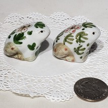 Set of 2 Tonala Mexican Pottery Mini 1&quot; Frog Figurines Folk Art Hand Painted EUC - £27.61 GBP