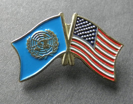 UNITED NATIONS USA COMBO FLAG LAPEL PIN BADGE 1 INCH - £4.43 GBP