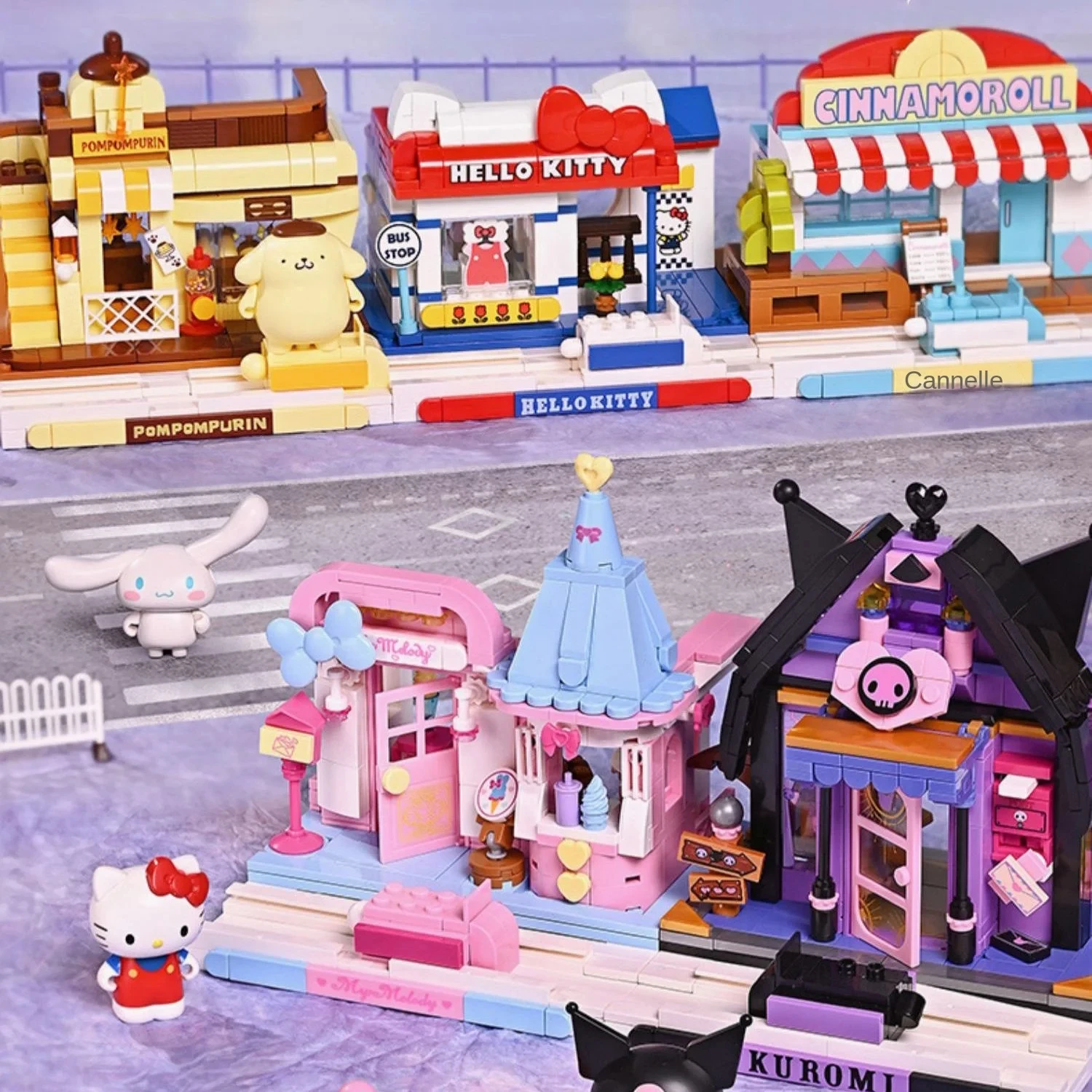 Sanrio Assembled Toy Building Blocks Kuromi Hello Kitty Cinnamoroll My Melody - £34.92 GBP+