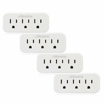 Maxxima 3 Grounded Multi Outlet Adapter Wall Plug - Outlet Extender Wall... - £17.25 GBP