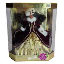 Vintage 1996 Mattel Happy Holidays Black Barbie Doll In Box Christmas # 15647 - £37.12 GBP