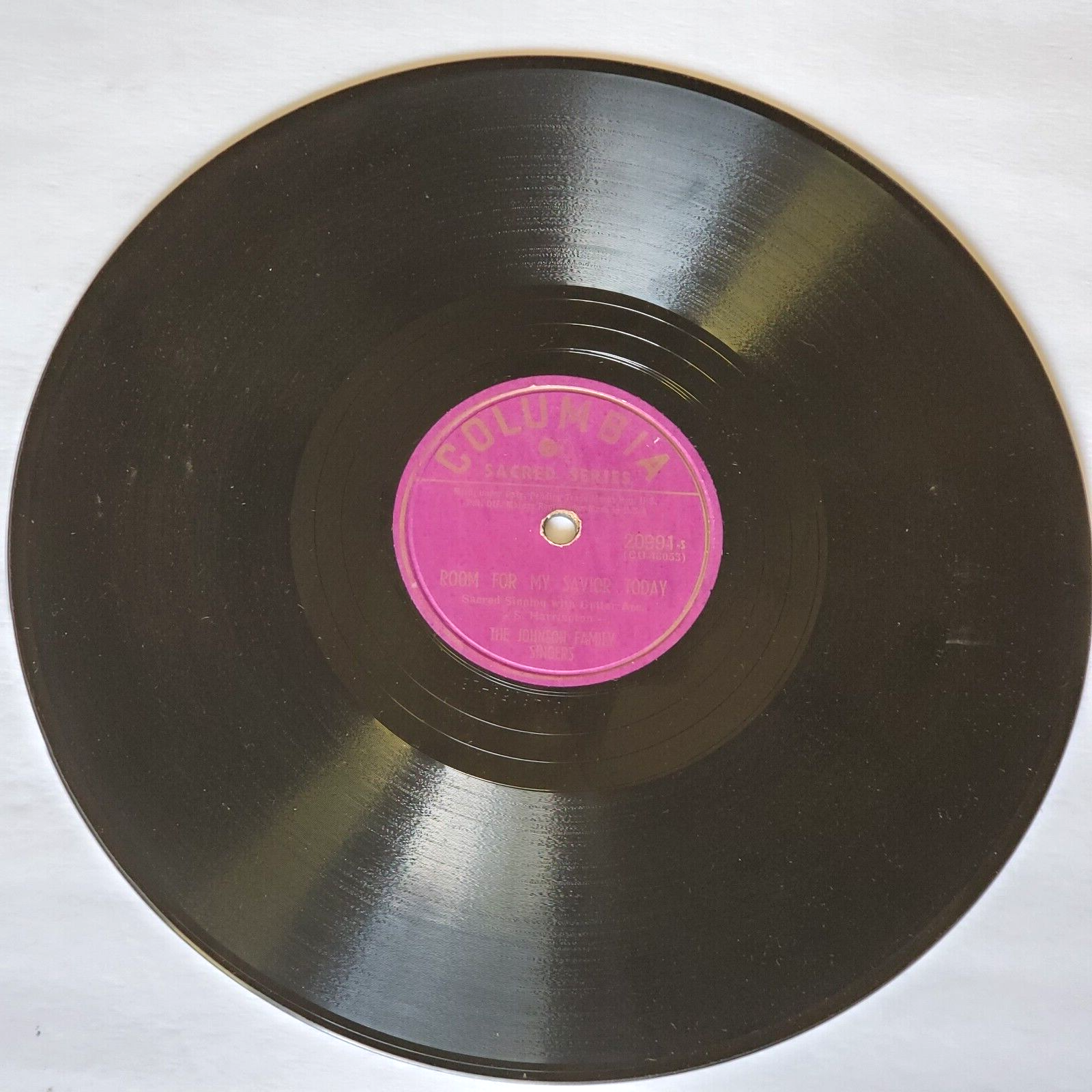 Sacred Johnson Family Singers 78 rpm 1952 Record 10 in Columbia 20991 VG... - £5.00 GBP