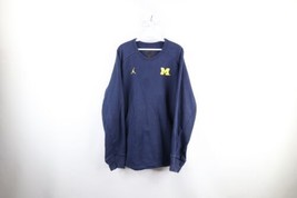 Nike Air Jordan Mens L Distressed Heavyweight University of Michigan Sweatshirt - £39.65 GBP