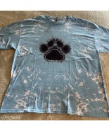 NEW Gildan Mens Light Blue Black Paw Tie Dye Short Sleeve Shirt 2XL XXL - $311.44 MXN
