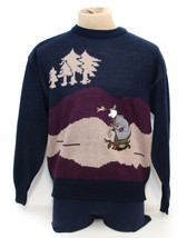 Vintage Fine Line Mens Large Sweater Coogi Style Embroidery Man Walking ... - $49.50