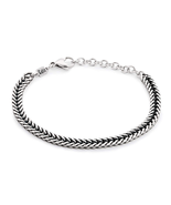 Handcrafted Stainless Steel Men&#39;s Cuff Chain Bracelet - £36.87 GBP