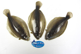 8&quot; Artificial Soft Plastic Flounder Sand Dab Fluke Lure Bait Spotted 3 Pack - £14.44 GBP
