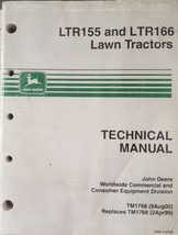 John Deere  TM1768 Technical Manual for LTR155 and LTR166 Lawn Tractors - $37.40