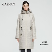 GASMAN 2022 Spring Autumn Jacket Women fashion casual long parka coat padded fem - £127.58 GBP