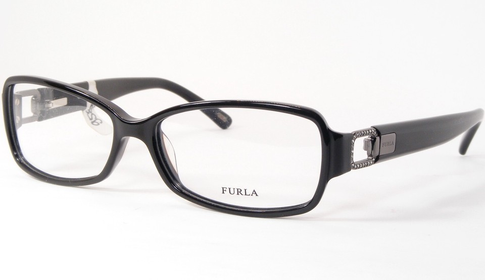 FURLA NINFEA VU4678S 700S Black UNIQUE EYEGLASSES FRAME w/ Crystals 52-1... - $118.80