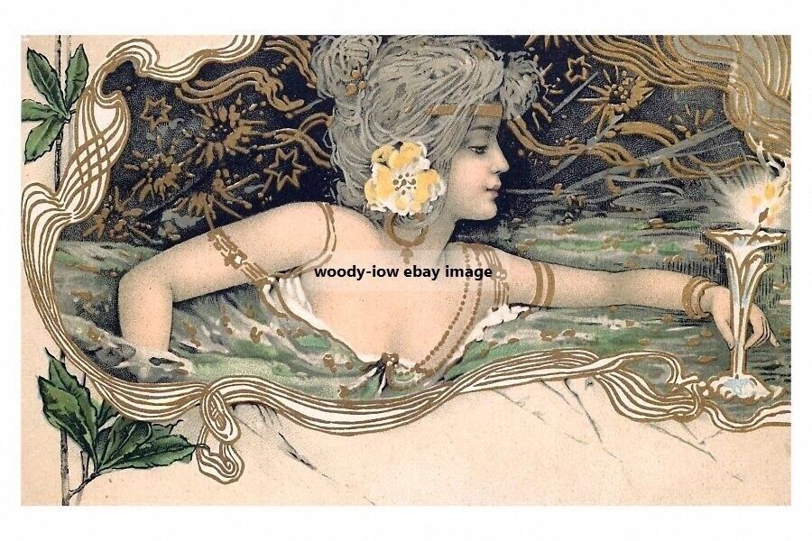 rp15077 - Art Nouveux Lady - print 6x4 - $2.80
