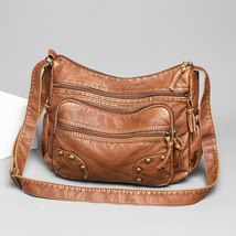 Annmouler Designer Women Crossbody Bag Vintage Soft Leather Shoulder Bag Multi-p - £32.44 GBP