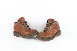 Vintage Dr Martens Mens 8 Goth EDM Chunky Platform Distressed Leather Boots - £94.92 GBP