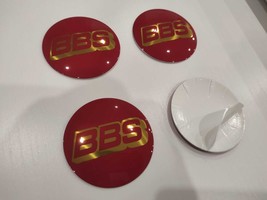 BBS wheel center cap-set of 4-Metal Stickers-self adhesive Top Quality G... - £14.97 GBP+