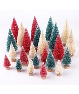 24Pcs Mini Christmas Tree Decor Artificial Christmas Tree 4 Sizes Mini S... - £29.17 GBP