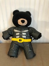 Build A Bear Black Plush Stuffed Animal Toy Bear 15.5 in Batman Costume - £17.40 GBP