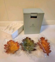 Partylite Whispering Leaves Tealight Trio Fall Autumn Candle Holder P853... - $14.49