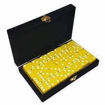Marion Domino Double 6 Yellow with White Spots Jumbo Tournament Professional Siz - $44.43