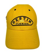 Destin Florida Yellow Zip-Pocket Cap Hook &amp; Loop Adjustable Bio-Domes He... - €17,18 EUR