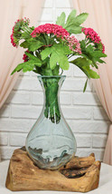 Balinese Natural Driftwood With Fitted Hand Blown Molten Glass Floral Vase - £64.25 GBP