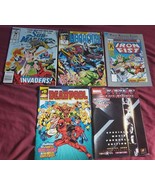 Lot of Vintage 5 Marvel Comic books / deadpool x-men iron first warheads - $14.95