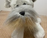 Ganz Webkinz Schnauzer 8 inch Plush Gray White Stuffed Animal Toy No Code - $10.99