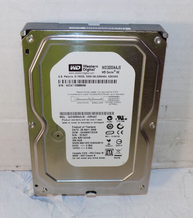 Western Digital WD3200AAJS-22B4A0 320GB SATA-II 7200rpm 8MB HDD 3.5" - $39.18