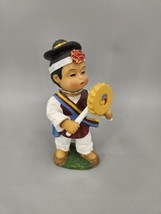 traditional SAMULNORI Musician  Dasio Hand painted KOREAN DOLLS, - $8.05